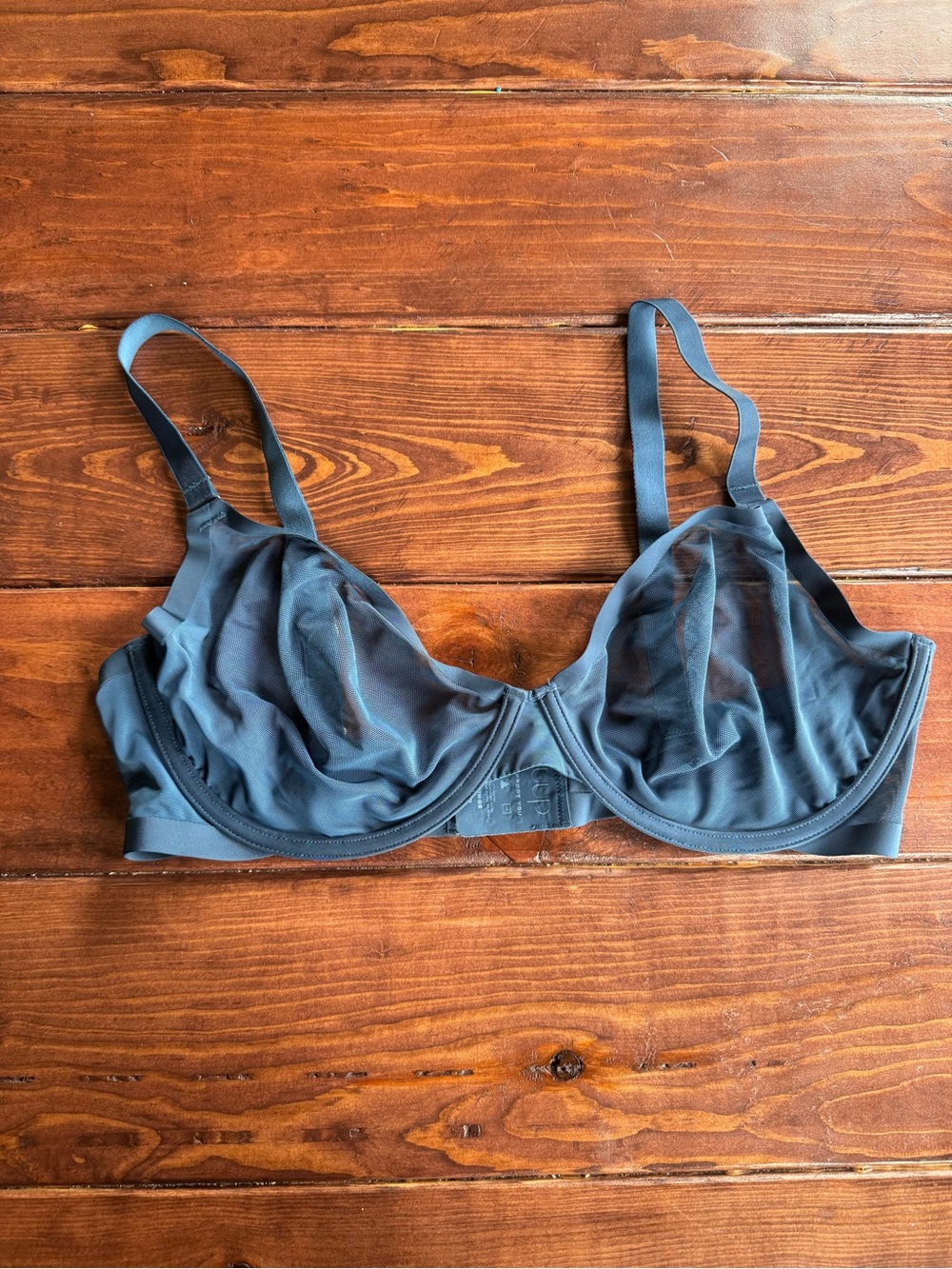 CUUP The Plunge Mesh Bra Ocean Blue Size 38E